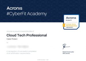 certificato cloud tech professional