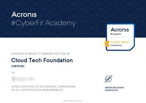 certificato Cloud Tech Foundation